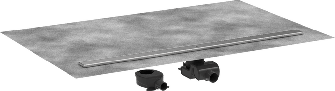 Hansgrohe RainDrain Allround Complete Set 1200 Shower Drain And Installation Set For Standard/flat Installation - Brushed Stainless Steel - 56190800 - TAP 'N' SHOWER