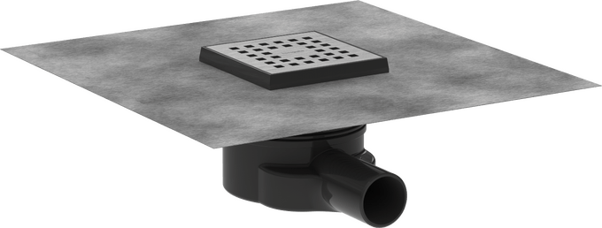 Hansgrohe RainDrain Point Complete Set Point Drain 100/100 - Brushed Stainless Steel - 56246800 - TAP 'N' SHOWER