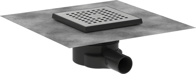 Hansgrohe RainDrain Point Complete Set Point Drain 150/150 - Brushed Stainless Steel - 56248800 - TAP 'N' SHOWER