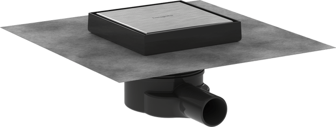 Hansgrohe RainDrain Point Complete Set Point Drain 150/150 Tileable Rear Cover - Brushed Stainless Steel - 56249800 - TAP 'N' SHOWER