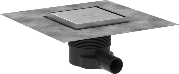 Hansgrohe RainDrain Brilliance Complete Set Point Drain 150/150 Tileable Rear Cover - Brushed Stainless Steel - 56251800 - TAP 'N' SHOWER