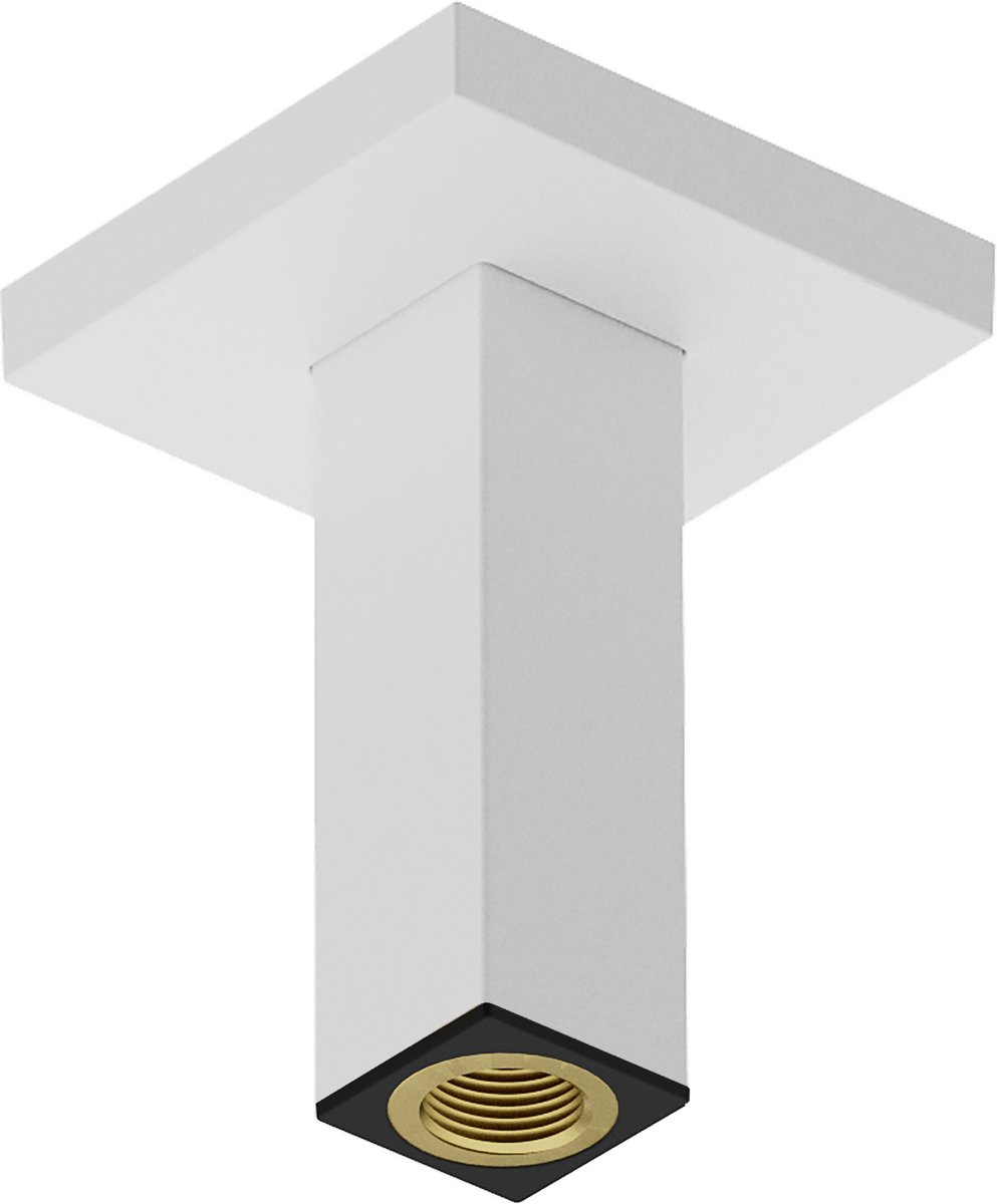 Hansgrohe Ceiling Connector Shower Arm E 10cm - Matt White - 24338700 - TAP 'N' SHOWER