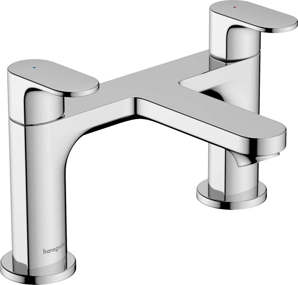 Hansgrohe Rebris S 2 - hole Rim Mounted Bath Mixer - Chrome - 72446000 - TAP 'N' SHOWER