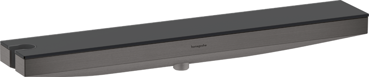 Hansgrohe Rainfinity Wall Outlet Porter 500 With Shower Holder And Shower Shelf Left - Brushed Black Chrome - 26843340 - TAP 'N' SHOWER