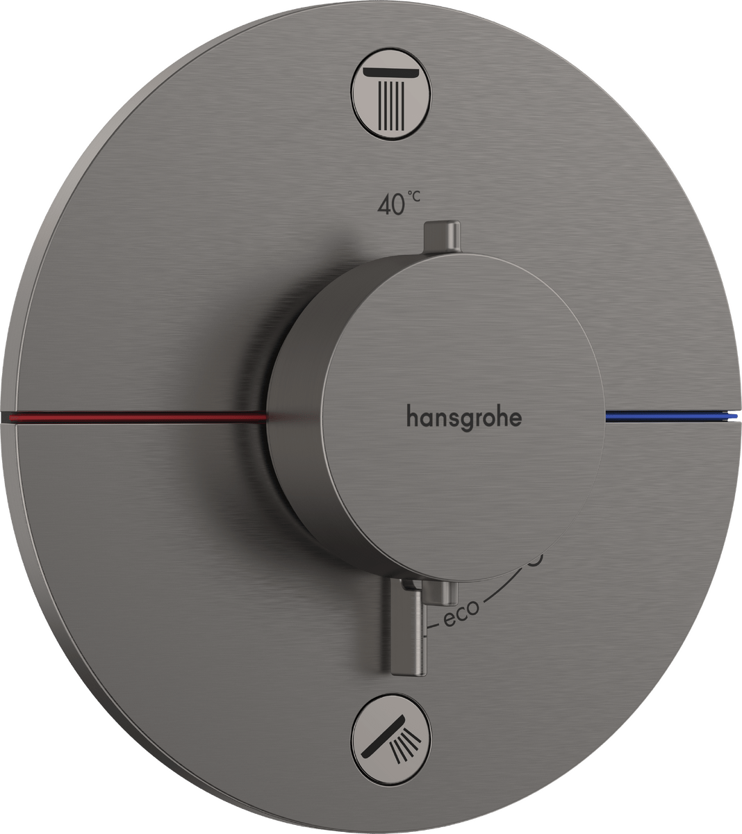 Hansgrohe Showerselect Comfort S Valve - Brushed Black Chrome - 15554340 - TAP 'N' SHOWER