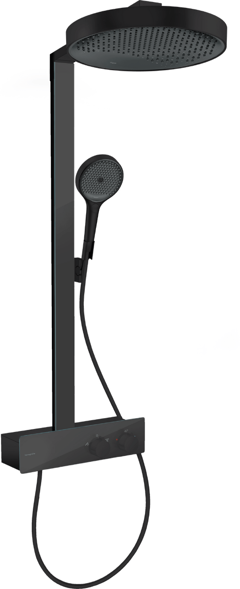 Hansgrohe Rainfinity Shower 360 1jet Overhead with Bar Shower - Matt Black - 26853670 - TAP 'N' SHOWER