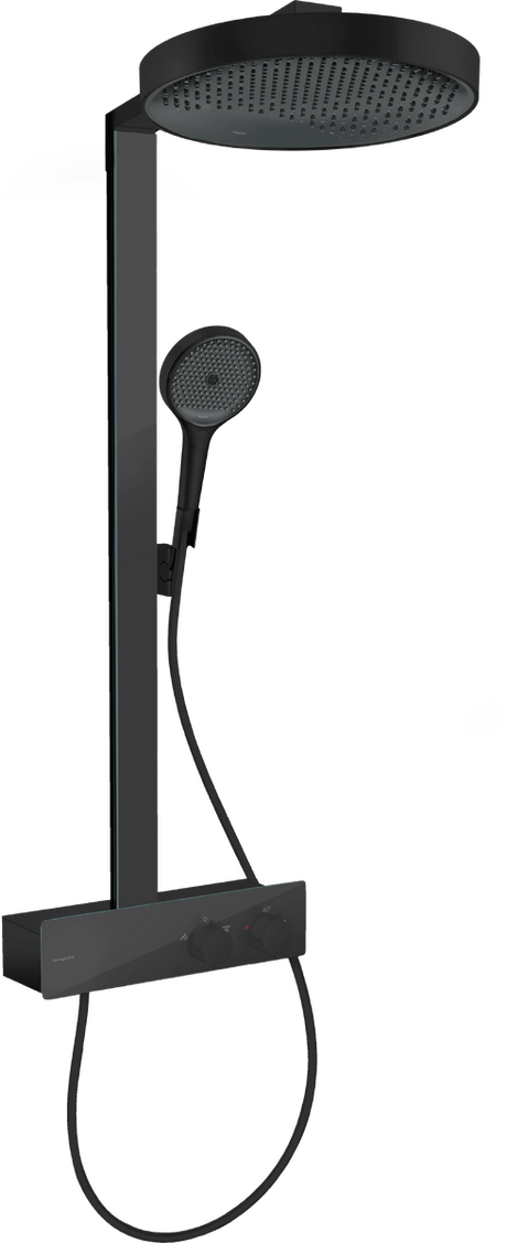 Hansgrohe Rainfinity Shower 360 1jet Overhead with Bar Shower - Matt Black - 26853670 - TAP 'N' SHOWER