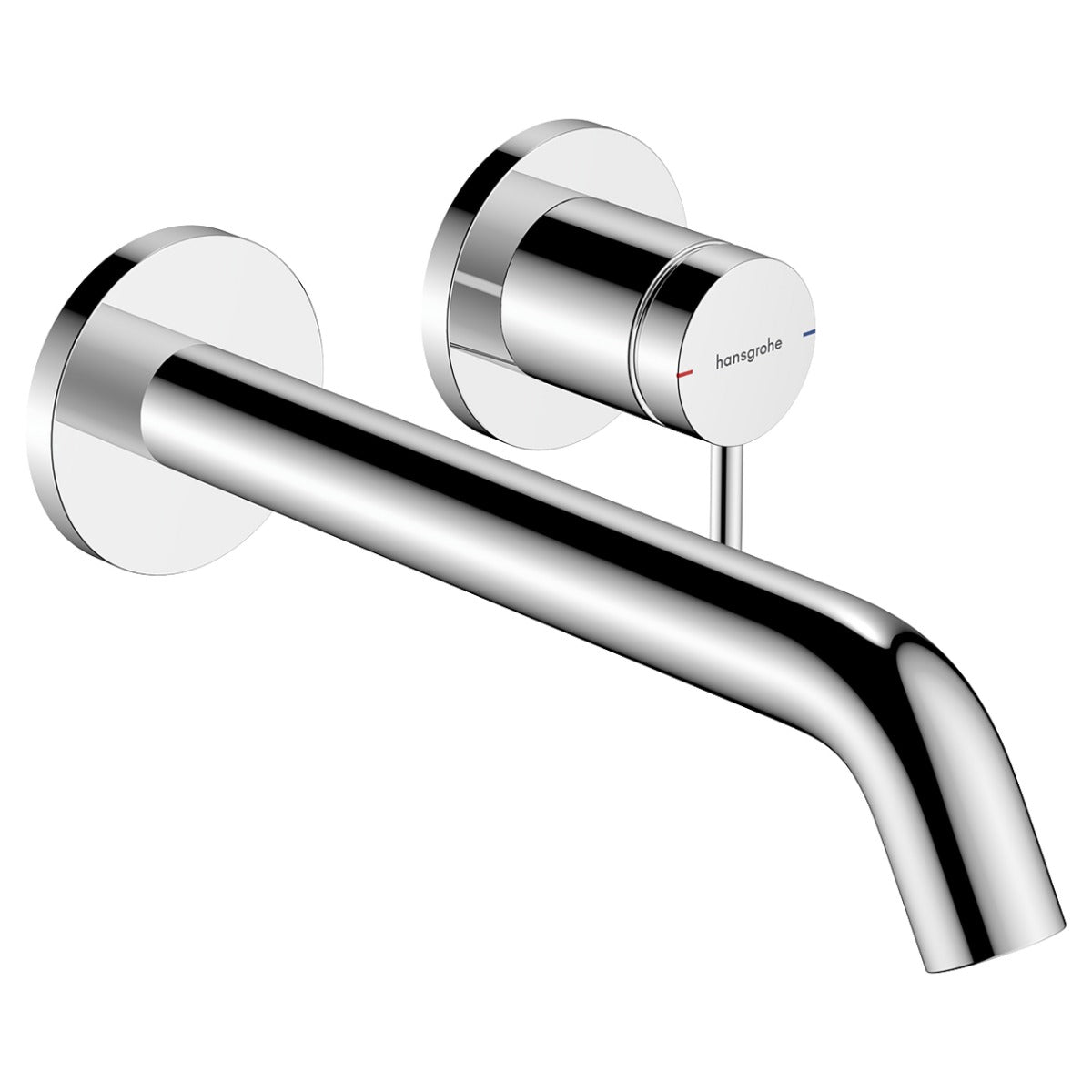 Hansgrohe Tecturis S Single Lever Basin Mixer For Concealed Installation Wall - mounted Ecosmart+ With Spout 225mm - Chrome - 73351000 - TAP 'N' SHOWER