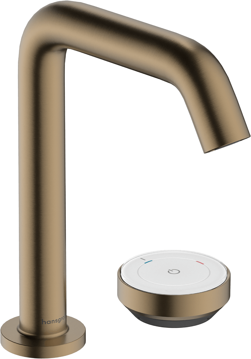 Hansgrohe Tecturis S 2 - hole Basin Mixer 150 Coolstart Ecosmart+ With Waste Set - Brushed Bronze - 73353140 - TAP 'N' SHOWER