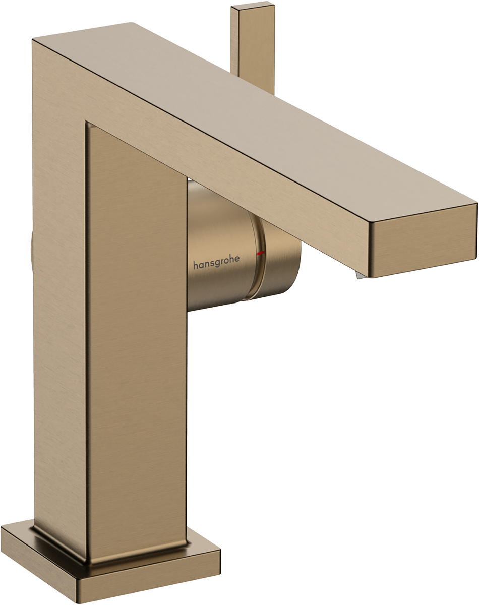 Hansgrohe Tecturis E Single Lever Basin Mixer 110 Fine Coolstart EcoSmart+ With Pop Up - waste Set - Brushed Bronze - 73023140 - TAP 'N' SHOWER