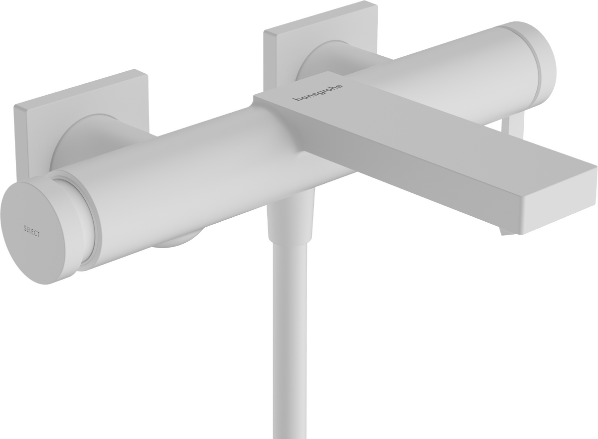 Hansgrohe Tecturis E Single Lever Bath Mixer - Matt White - 73420700 - TAP 'N' SHOWER