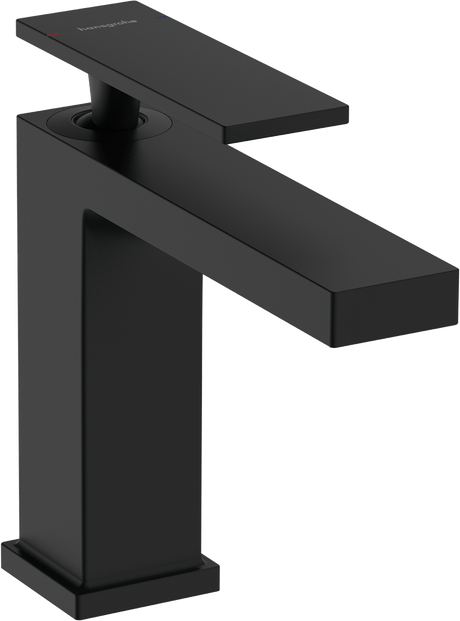hansgrohe Tecturis E Single Lever Basin Mixer 110 EcoSmart+ With Pop - up Waste Set - Matt Black - 73010670 - TAP 'N' SHOWER