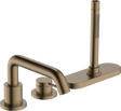 Hansgrohe Tecturis S 3 - hole Rim - mounted Single Lever Bath Mixer - Brushed Bronze - 73447140 - TAP 'N' SHOWER