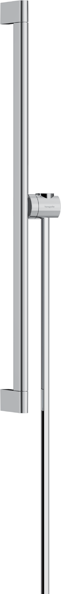 Hansgrohe Unica Shower Bar S Puro 65 Cm with Easy Slide Hand Shower Holder and Isiflex Shower Hose 160 Cm - Chrome - 24402000 - TAP 'N' SHOWER
