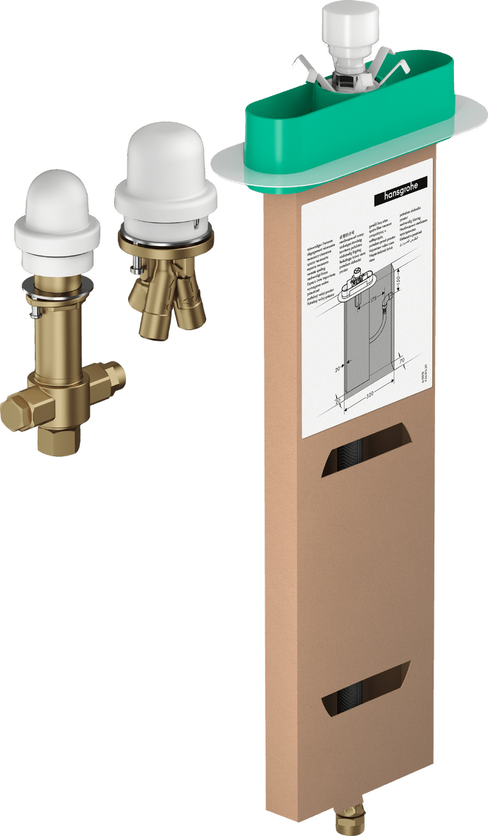 Hansgrohe Basic Set For 3 - hole Rim Mounted Single Lever Bath Mixer - 13481180 - TAP 'N' SHOWER