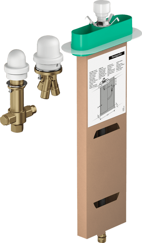 Hansgrohe Basic Set For 3 - hole Rim Mounted Single Lever Bath Mixer - 13481180 - TAP 'N' SHOWER