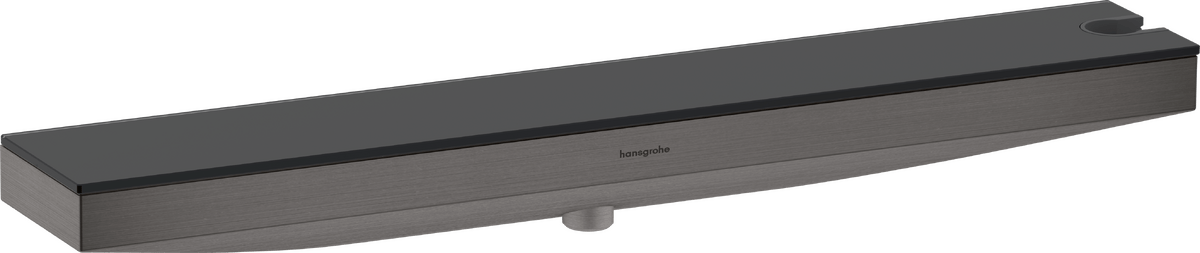 Hansgrohe Rainfinity Wall Outlet Porter 500 With Shower Holder And Shower Shelf Right - Brushed Black Chrome - 26858340 - TAP 'N' SHOWER