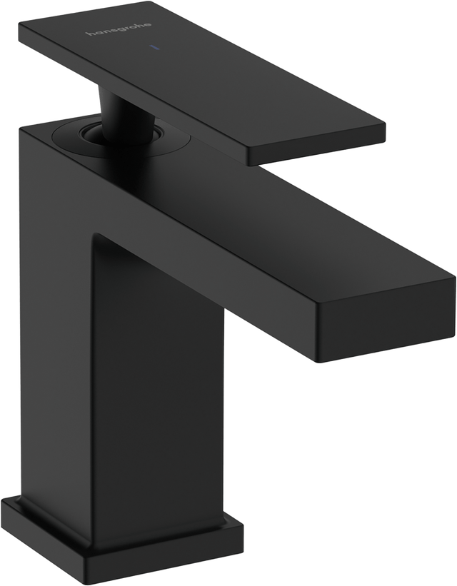 Hansgrohe Tecturis E Pillar Tap 80 EcoSmart+ With Lever Handle - Matt Black - 73013670 - TAP 'N' SHOWER