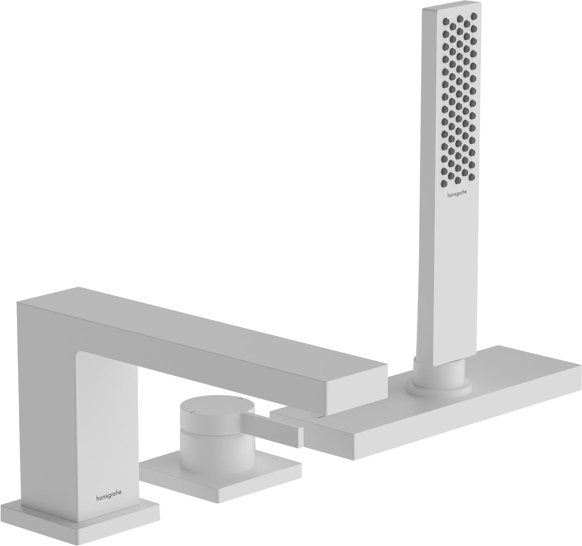 Hansgrohe Tecturis E Single Lever Bath Mixer - Matt White - 73443700 - TAP 'N' SHOWER