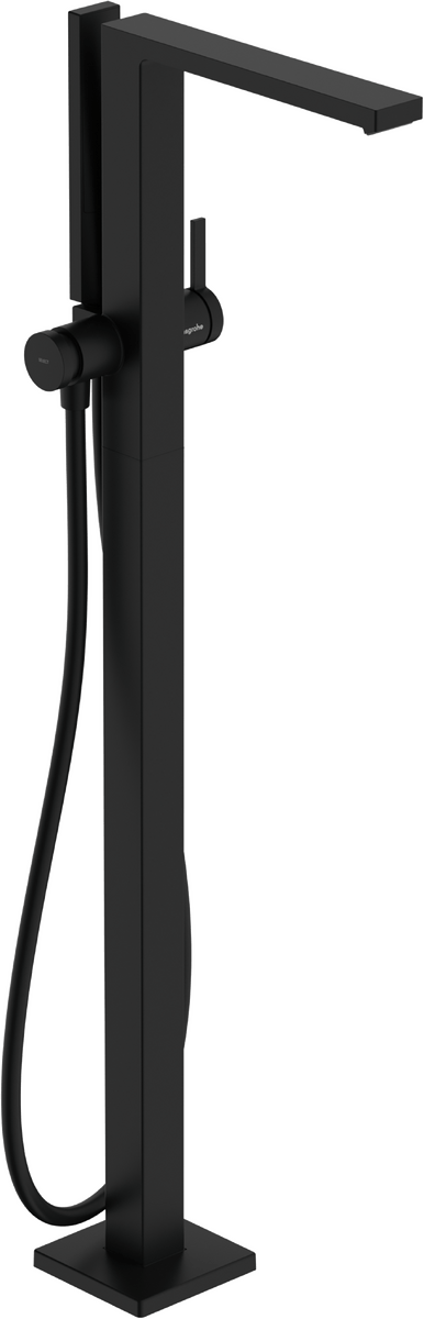 Hansgrohe Tecturis E Floor - standing Single Lever Bath Mixer - Matt Black - 73445670 - TAP 'N' SHOWER