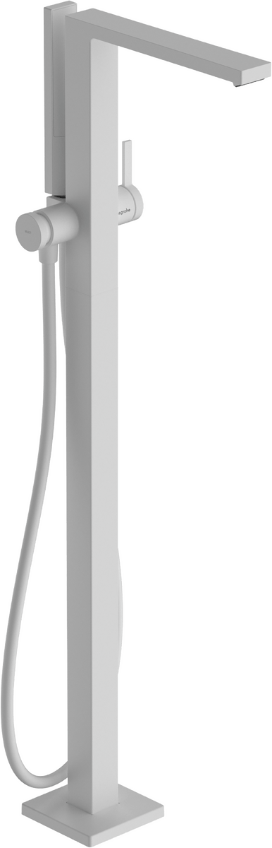 Hansgrohe Tecturis E Floor - standing Single Lever Bath Mixer - Matt White - 73445700 - TAP 'N' SHOWER