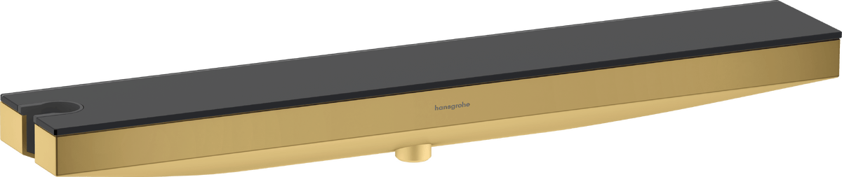 Hansgrohe Rainfinity Wall Outlet Porter 500 With Shower Holder And Shower Shelf Left - Polished Gold - Optic - 26843990 - TAP 'N' SHOWER