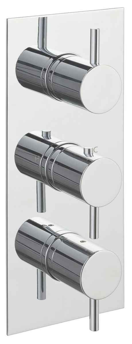 JTP Florence Thermostatic Concealed 3 Outlet Vertical Shower Valve - Chrome - 15691A