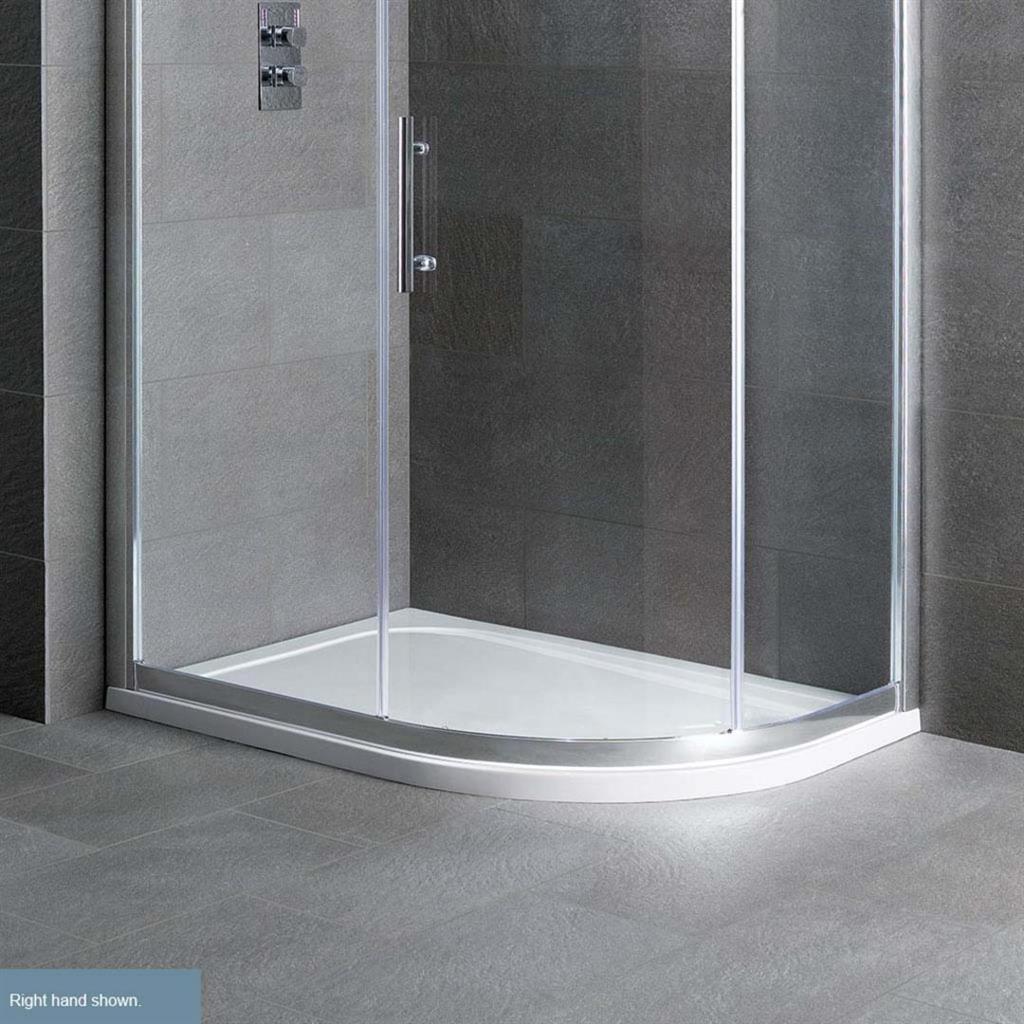 Eastbrook Volente Right Hand Offset Quadrant Shower Tray - White - 158.066 - TAP 'N' SHOWER