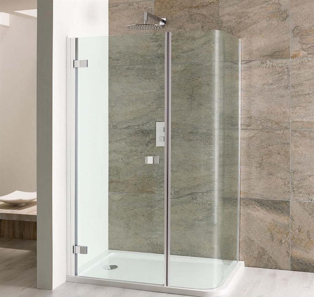 Eastbrook Volente Curved Corner LH Shower Enclosure Tray 1200mm x 800mm - 158.602 - TAP 'N' SHOWER