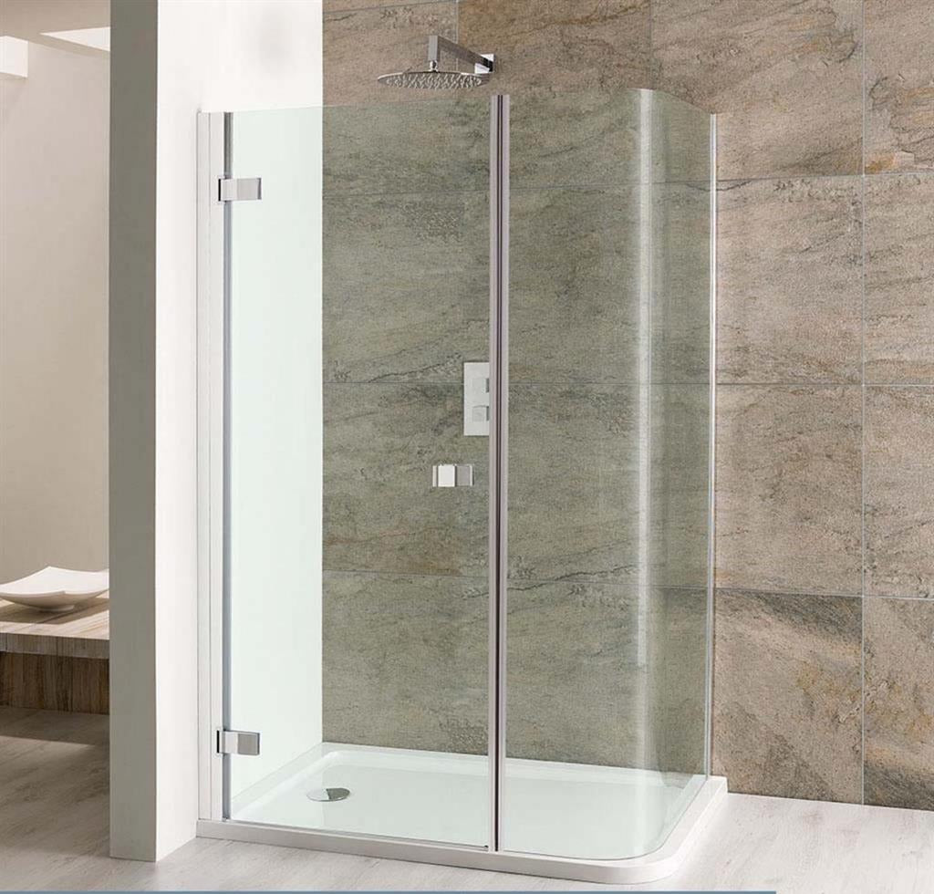 Eastbrook Volente Curved Corner RH Shower Enclosure Tray 1200mm x 800mm - 158.603 - TAP 'N' SHOWER