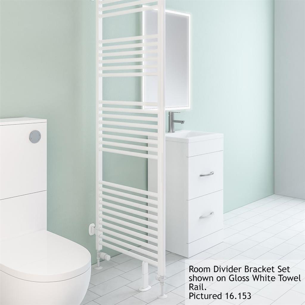 Eastbrook Room Divider Bracket Set - Chrome - 16.154 - TAP 'N' SHOWER