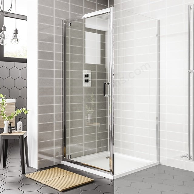 Oakham Spring Pivot Shower Door 900mm - TAP 'N' SHOWER