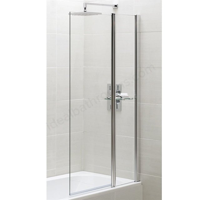 Oakham Spring Bath screen Square with Fixed Panel - 1400mm High x 900mm Wide - TAP 'N' SHOWER