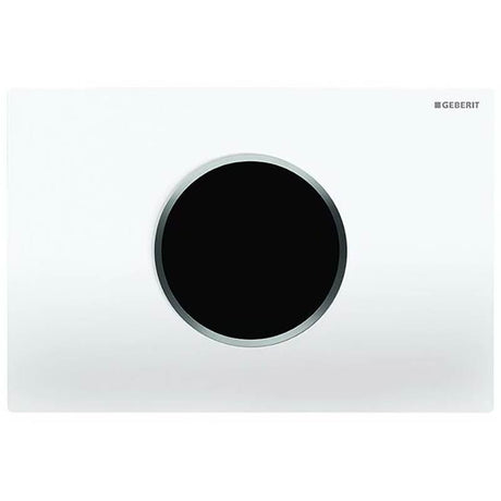 Geberit Sigma10 Flush Control Electric Mains Automatic Touchless - White Matt Chrome - 115.907.KJ.6 - TAP 'N' SHOWER