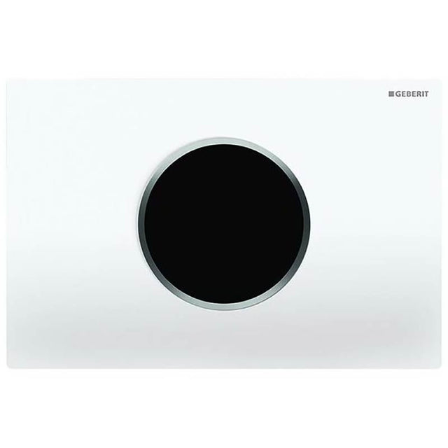 Geberit Sigma10 Flush Control Electric Mains Automatic Touchless - White Matt Chrome - 115.907.KJ.6 - TAP 'N' SHOWER