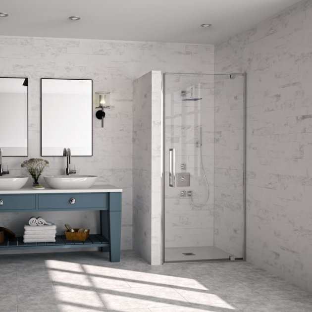 Merlyn 10 Series Pivot Shower Door 800mm Wide - Clear Glass - M101211C