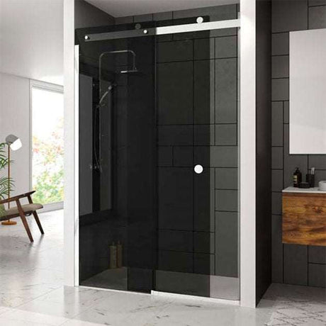 Merlyn 10 Series Sliding Shower Door 1400mm Wide Left Handed - Smoked Black Glass - M108291BL