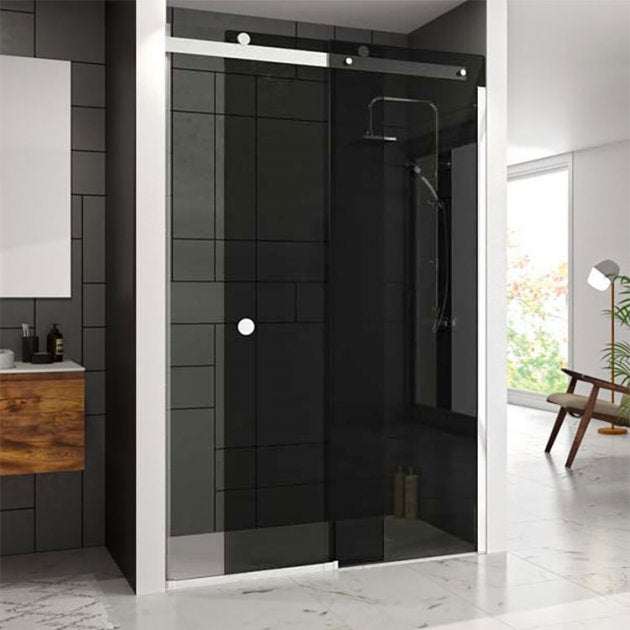Merlyn 10 Series Sliding Shower Door 1200mm Wide Right Handed - Smoked Black Glass - M108241BR