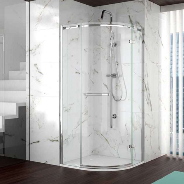 Merlyn 8 Series Frameless Quadrant Shower Enclosure 900mm x 900mm - 8mm Glass - A0601UH
