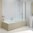 Merlyn Ionic Two Folding Round Top Bath Screen 1500mm High x 900mm Wide - 6mm Glass - MB3A