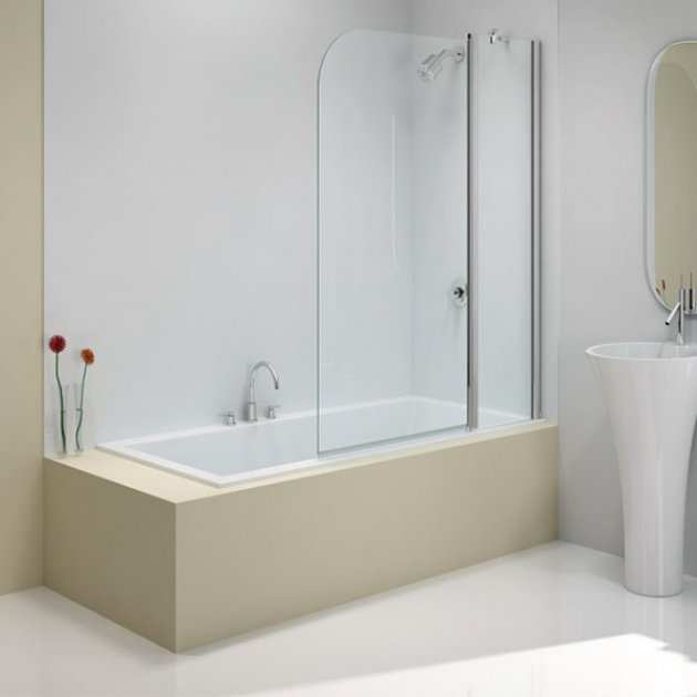 Merlyn Ionic Two Folding Round Top Bath Screen 1500mm High x 900mm Wide - 6mm Glass - MB3A - TAP 'N' SHOWER