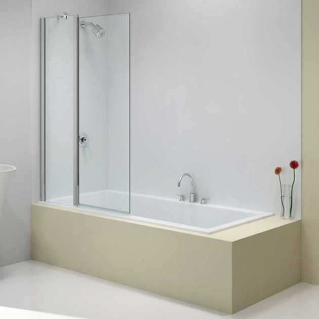 Merlyn Ionic Two Folding Square Bath Screen 1500mm High x 900mm Wide - 6mm Glass - MB3B - TAP 'N' SHOWER