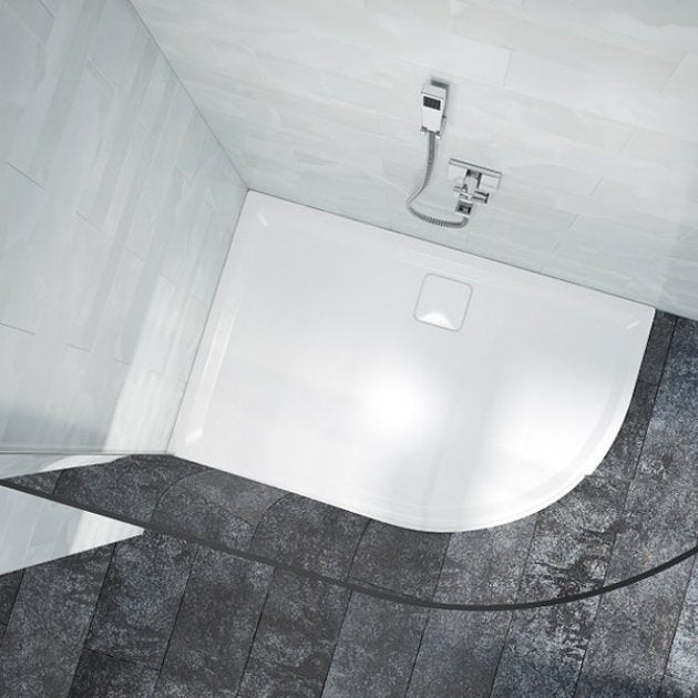 Merlyn Level25 Quadrant 900mm x 900mm Shower Tray with Waste - White - L90Q - TAP 'N' SHOWER
