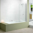 Merlyn Mbox Round Top Hinged Bath Screen 1500mm High x 800mm Wide - 6mm Glass - MB1