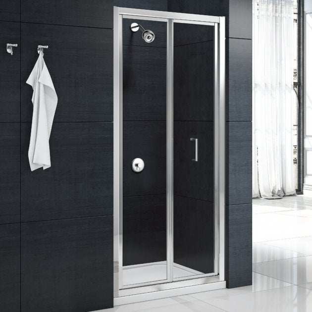 Merlyn Mbox Loft Height 760mm Wide x 1800mm High Bi - Fold Shower Door - 4mm Clear Glass - MBB760/1800 - TAP 'N' SHOWER
