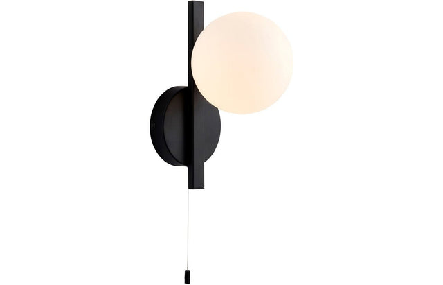 Prystine Slim Wall Light - Matt Black - PRIS106315 - TAP 'N' SHOWER
