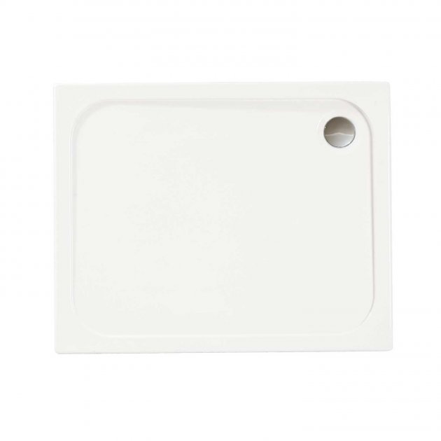 Merlyn Mstone 1100mm x 760mm Stone Resin Rectangular Shower Tray with Waste - White - D1176RT - TAP 'N' SHOWER