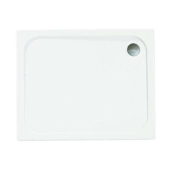 Merlyn MStone Stone Resin Rectangular Shower Tray with Waste 1200mm x 700mm - White - D127RT