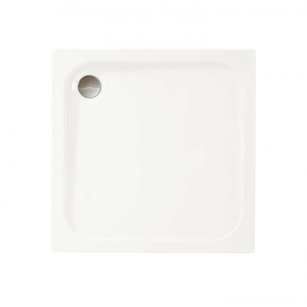 Merlyn MStone 900mm x 900mm Stone Resin Square Shower Tray with Waste - White - D90SQ - TAP 'N' SHOWER