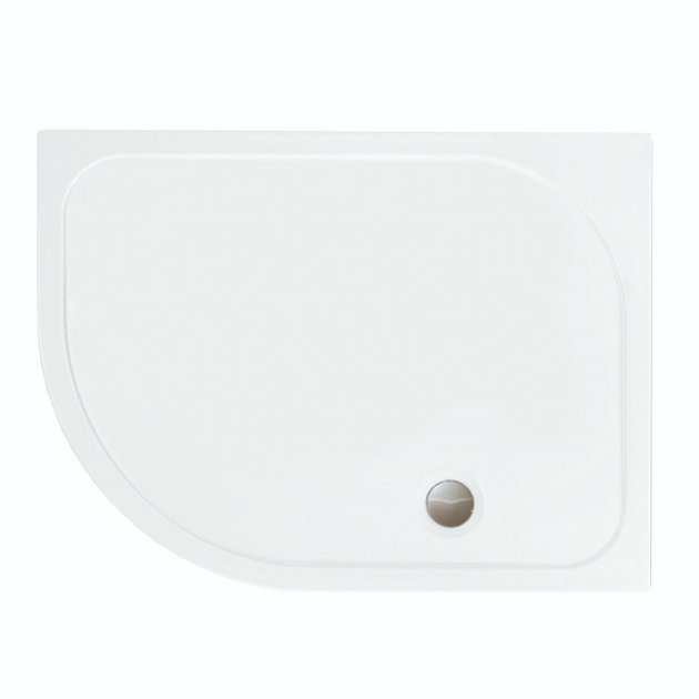 Merlyn MStone Offset Quadrant Shower Tray with Waste 1200mm x 900mm Left Handed - Stone Resin - D129QL - TAP 'N' SHOWER